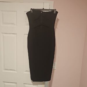 Fashion Nova Black Strapless Bodycon Dress